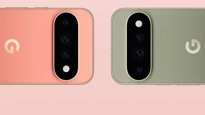 Two Google Pixel 11 Pro phones showing the Pixel camera bar